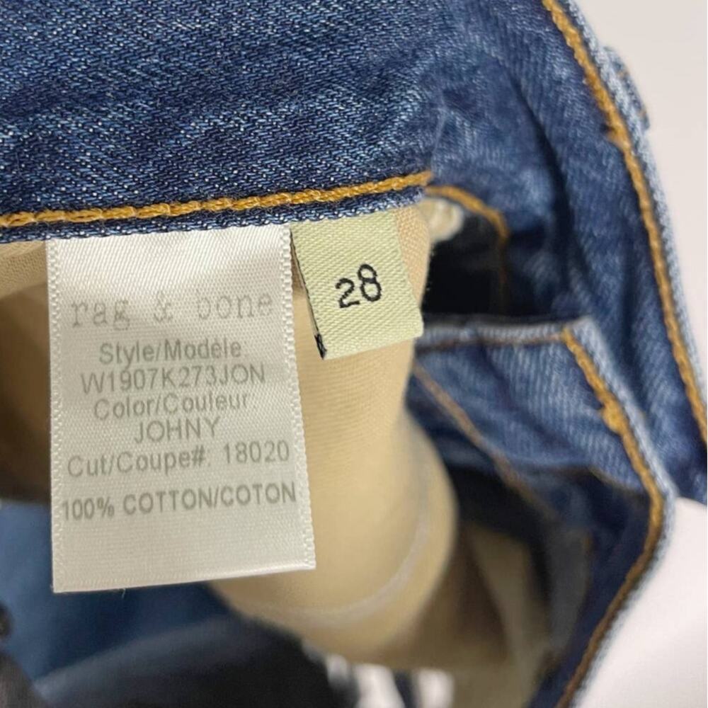 Rag & Bone Womens 28 Cut Off Denim Jean Shorts in Johny Wash Ripped Cotton - Picture 9 of 10